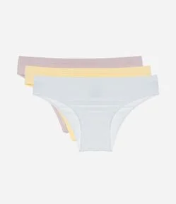 Kit 03 Calcinhas Biquíni Seamless Trifil