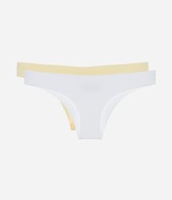 Kit 02 Calcinhas Biquíni em Microfibra com Corte a Fio Trifil