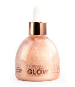 Gotas Iluminadoras Concentrado de Glitter Corpo e Rosto Glow Peach Rose Alchemia