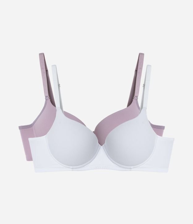 Kit 02 Sutiãs com Bojo e Aro em Microfibra