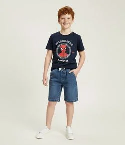 Camiseta Infantil com Estampa Homem-Aranha - Tam 3 a 10 Anos