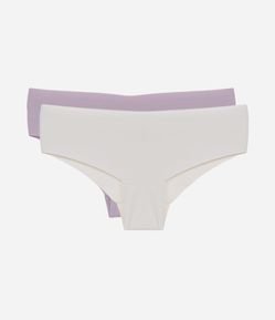 Kit 02 Calcinhas Boyshort em Microfibra com Corte a Fio