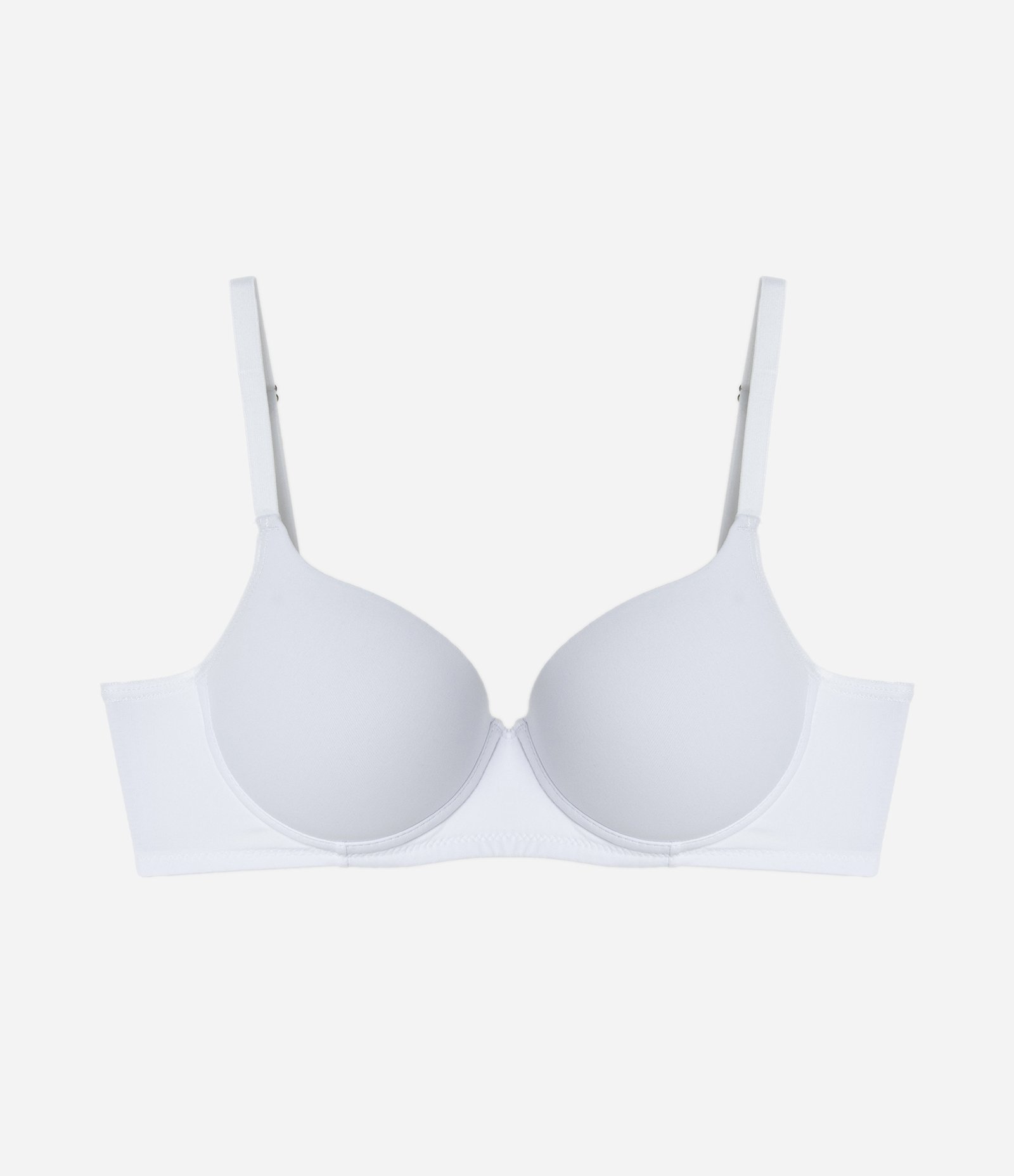 Sutiã Base Básico em Microfibra com Bojo Oco Branco 1