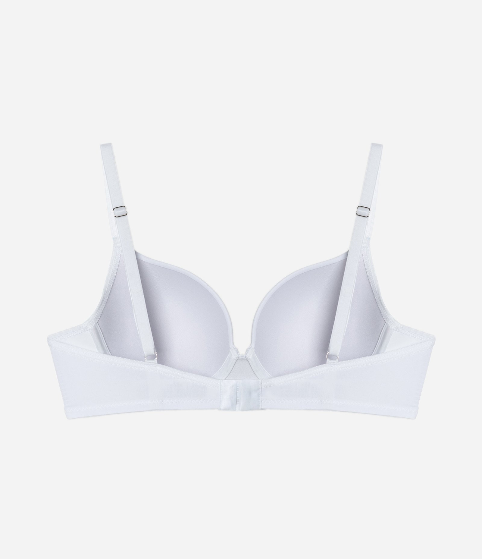 Sutiã Base Básico em Microfibra com Bojo Oco Branco 2