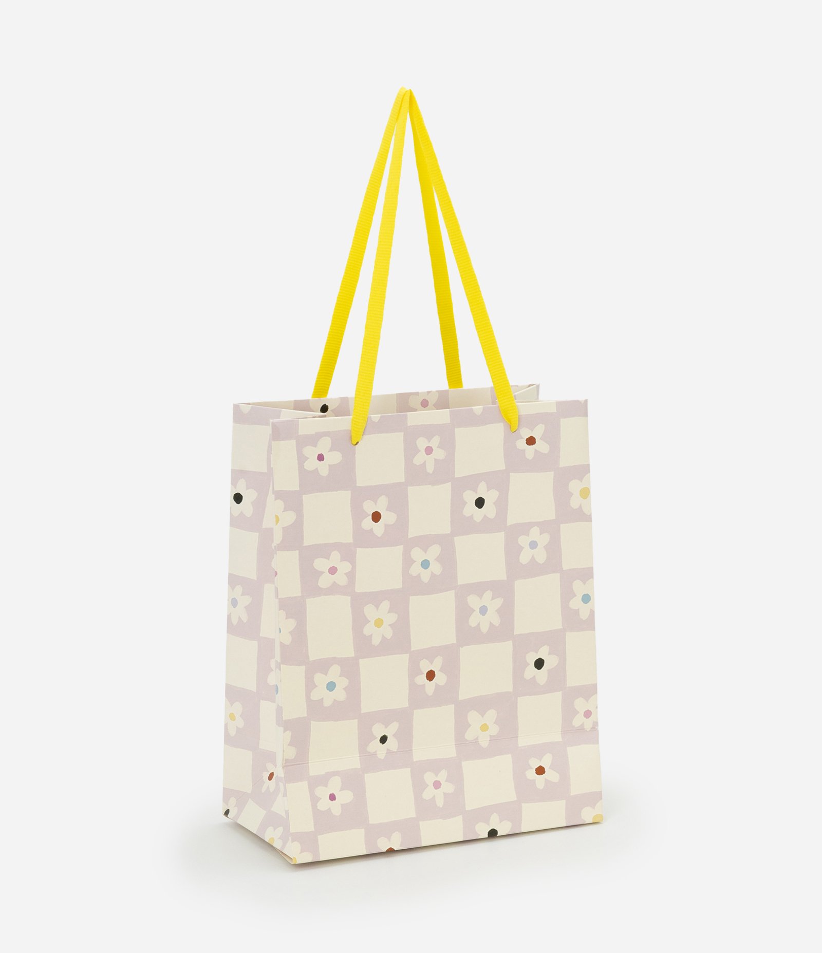 Embalagem de Presente Pequena com Estampa de Margaridas Lilás 1