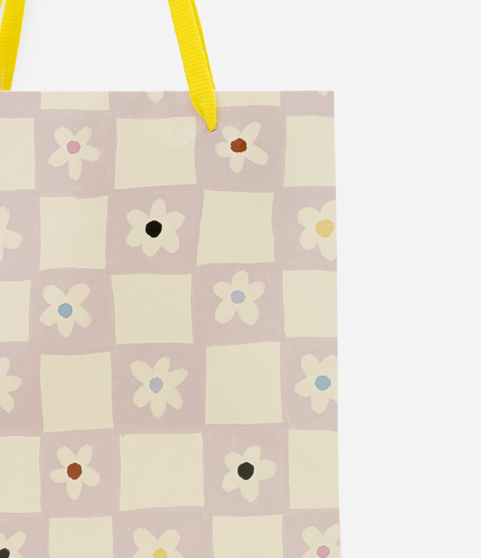 Embalagem de Presente Pequena com Estampa de Margaridas Lilás 2