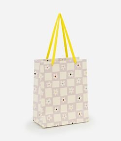 Embalagem de Presente Pequena com Estampa de Margaridas