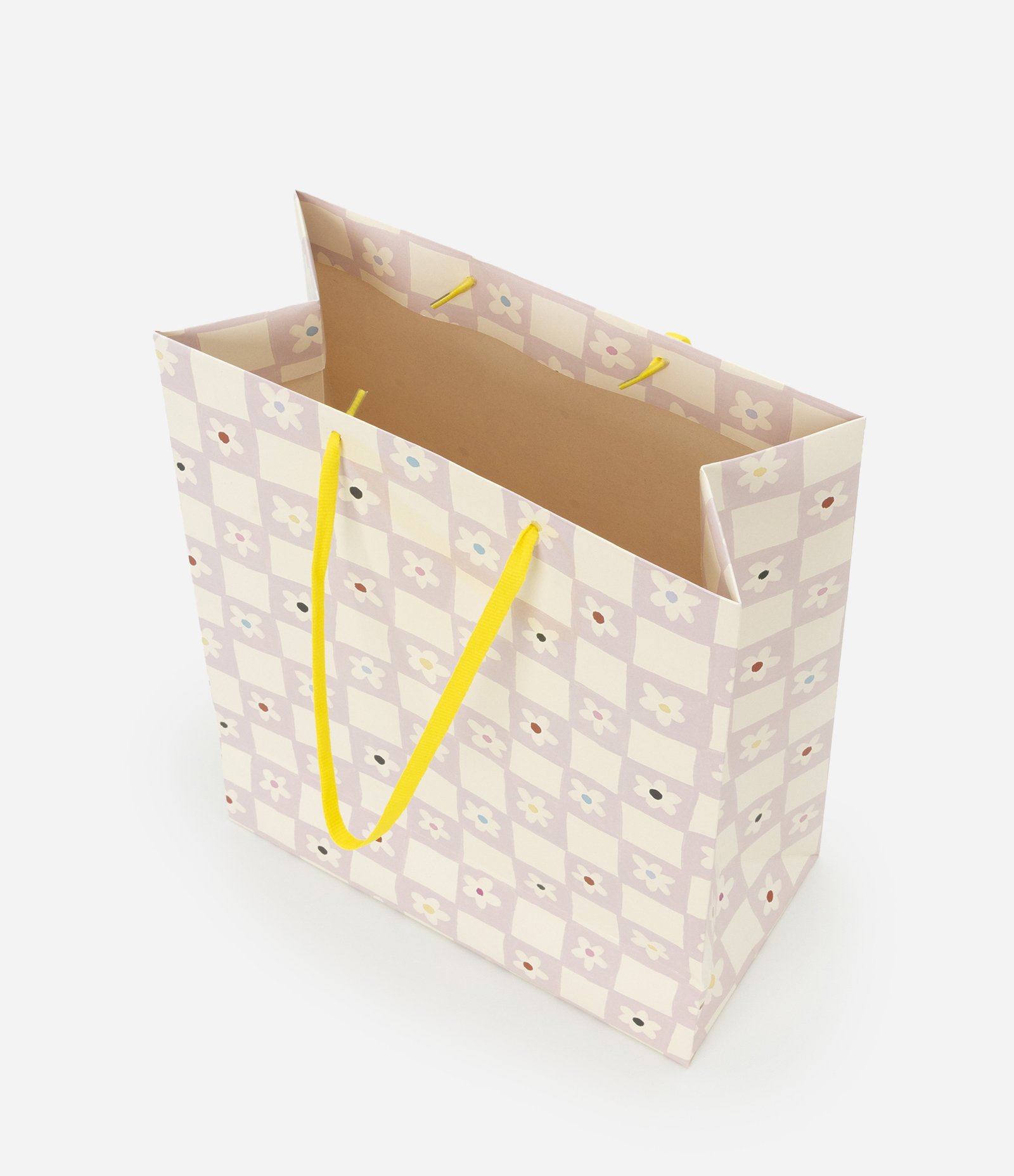 Embalagem de Presente com Estampa de Margaridas Lilás 3