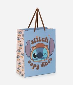 Sacola Média com Estampa Stitch Capi Vibes