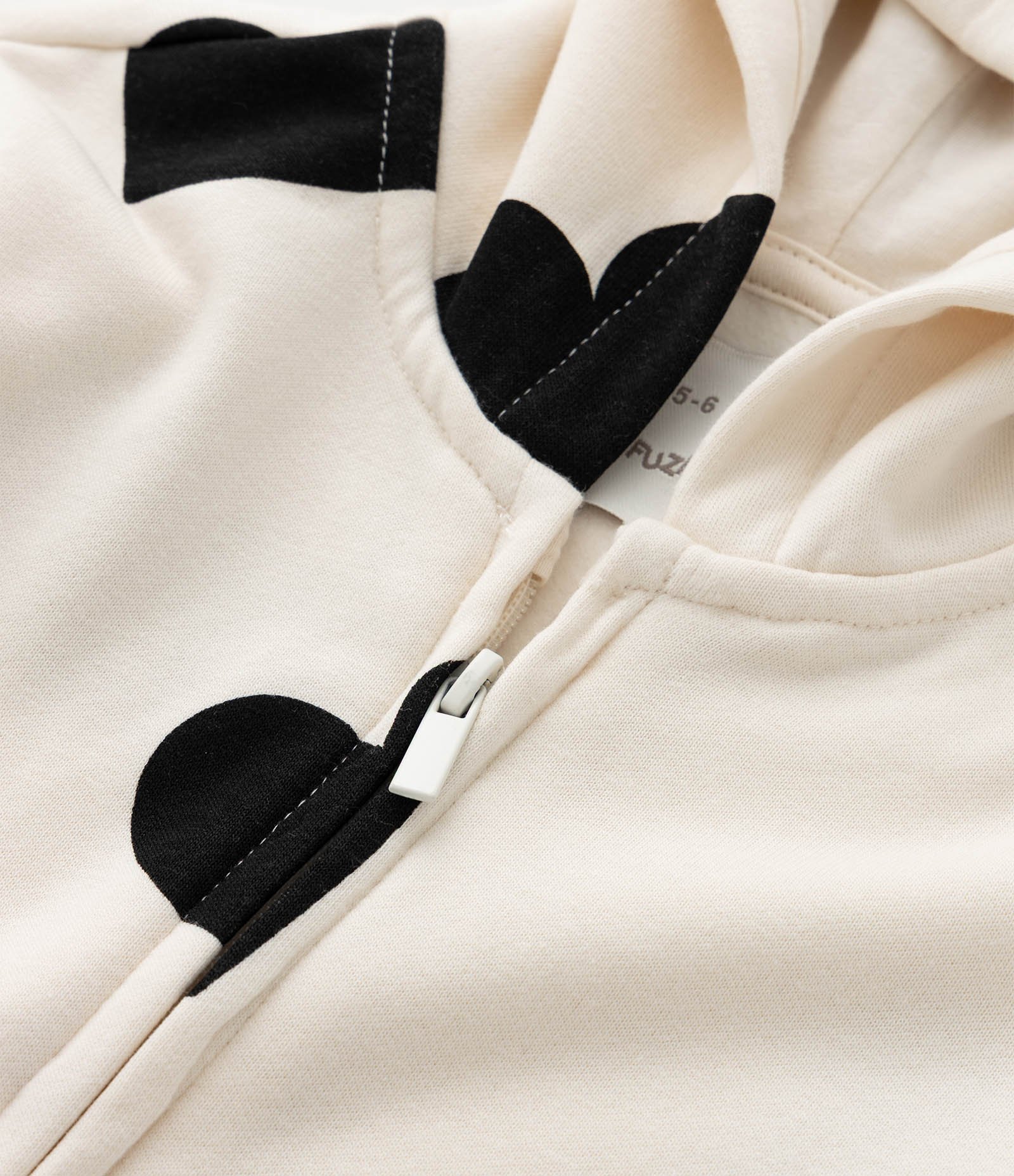 Jaqueta Infantil em Moletom com Capuz e Estampa Corações - Tam 5 A 16 Anos Bege Claro 6