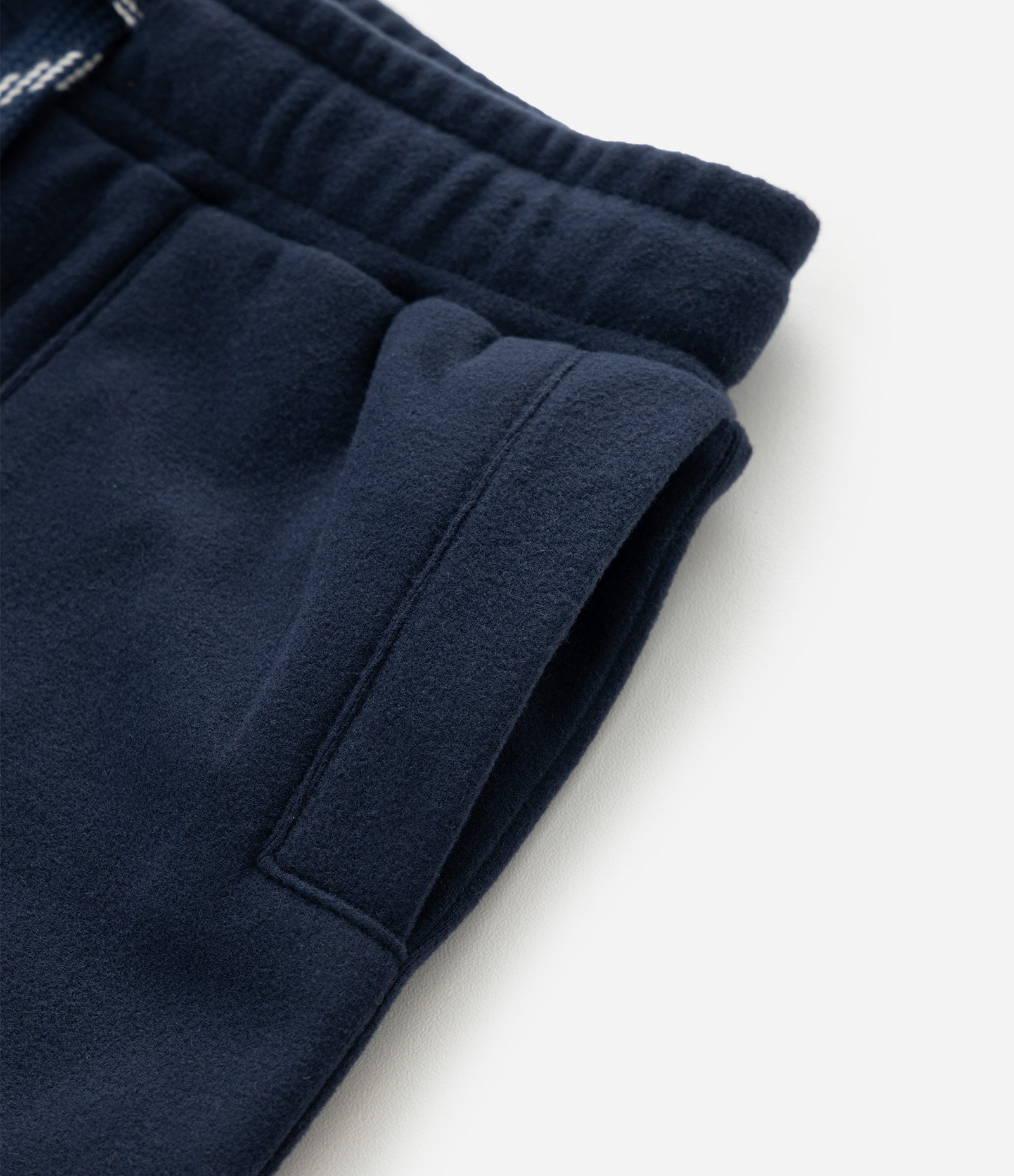 Calça Infantil em Felpa Liso com Cordão Ajustável - Tam 1 A 6 Anos Azul Escuro 4