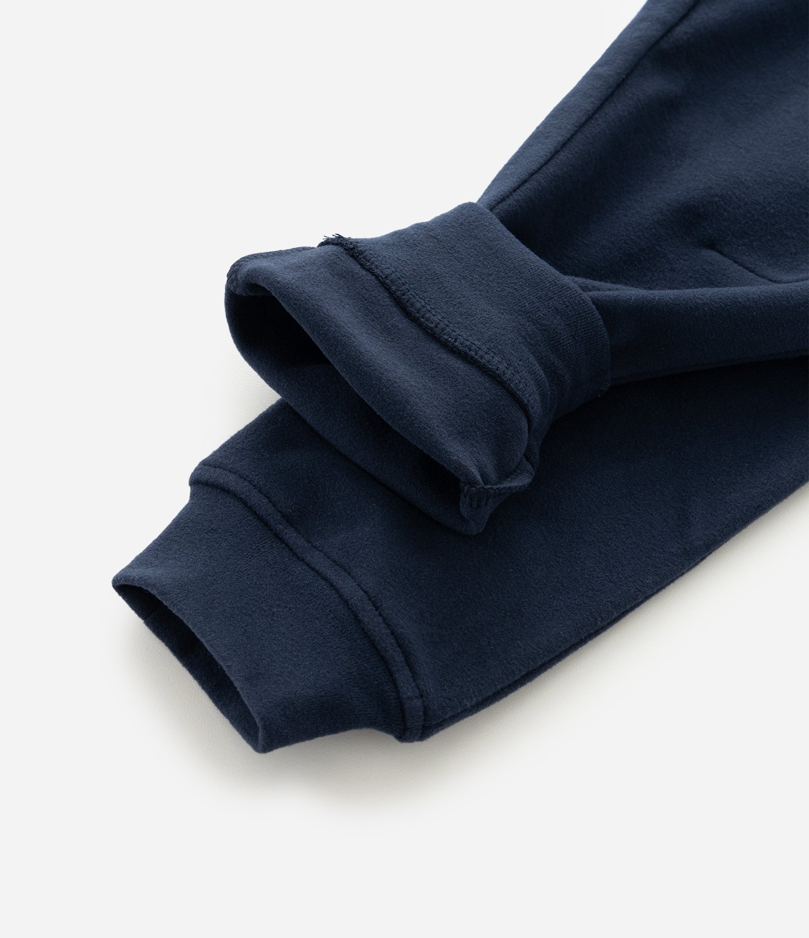 Calça Infantil em Felpa Liso com Cordão Ajustável - Tam 1 A 6 Anos Azul Escuro 5