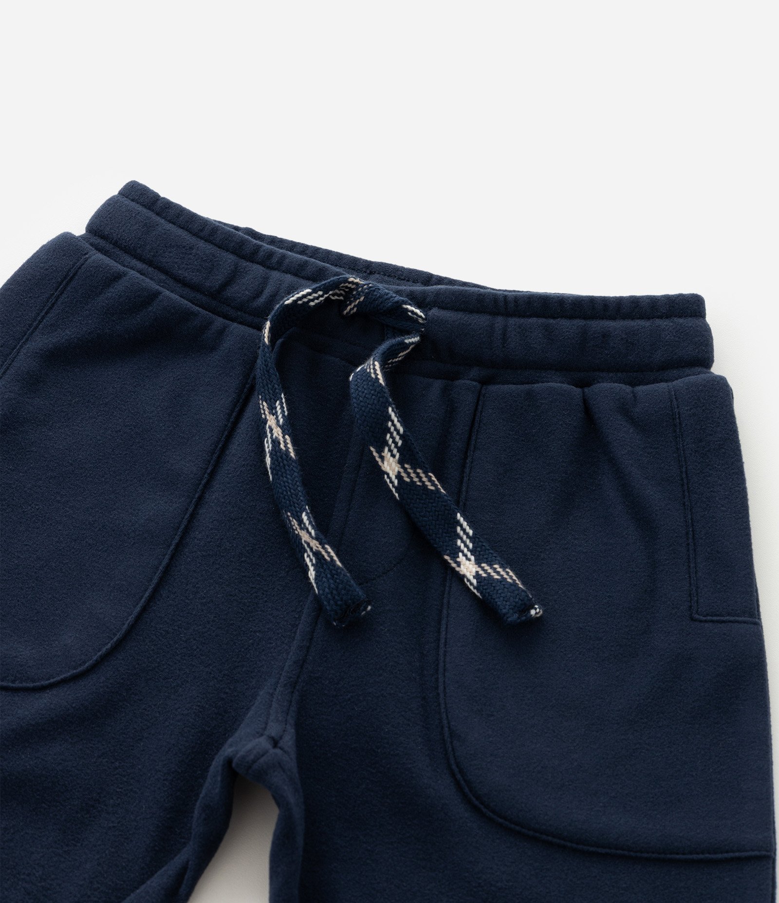 Calça Infantil em Felpa Liso com Cordão Ajustável - Tam 1 A 6 Anos Azul Escuro 6