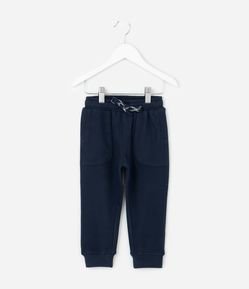 Calça Infantil em Felpa Liso com Cordão Ajustável - Tam 1 A 6 Anos