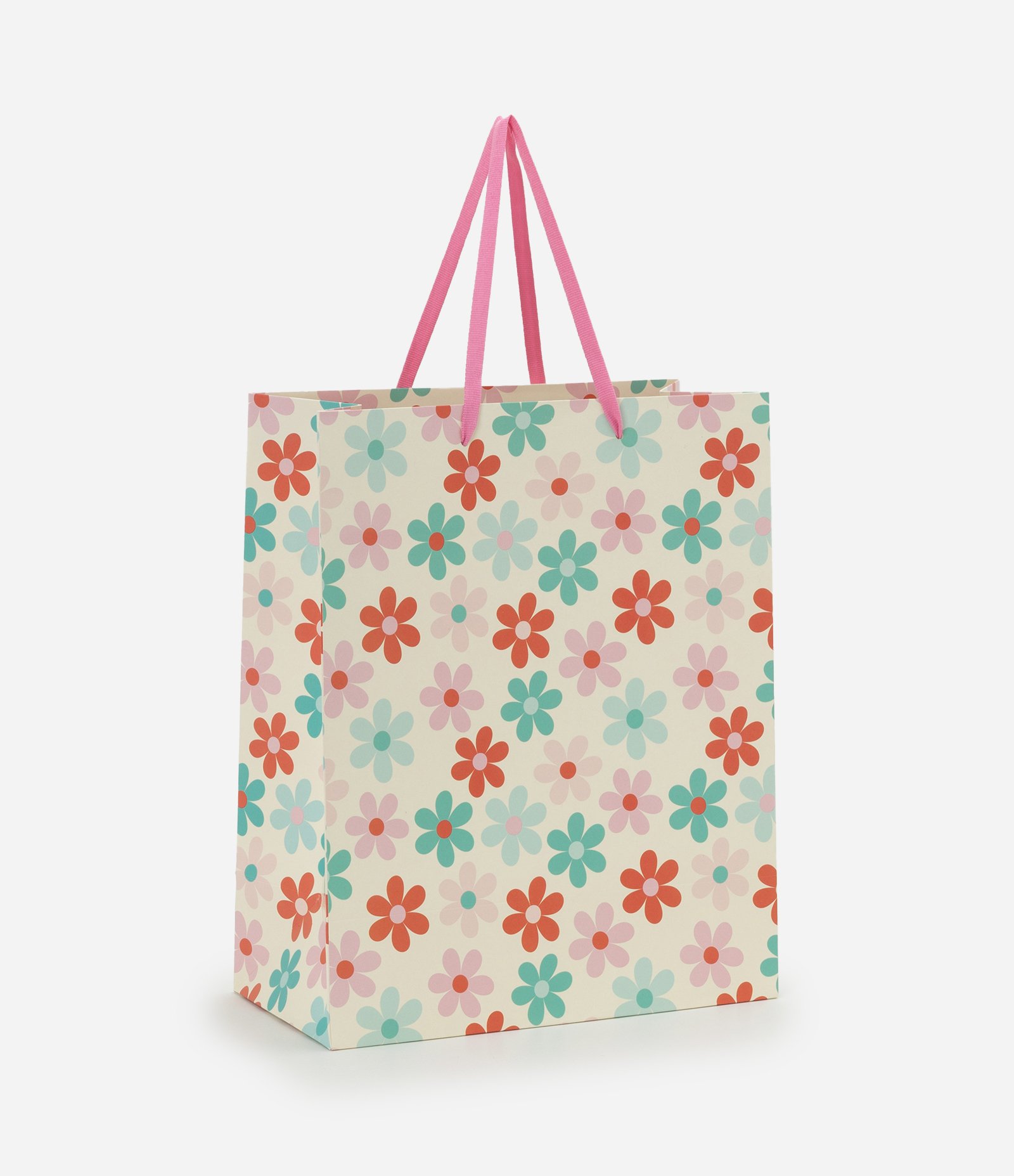 Embalagem de Presente Média com Estampa de Flores Multicores 1