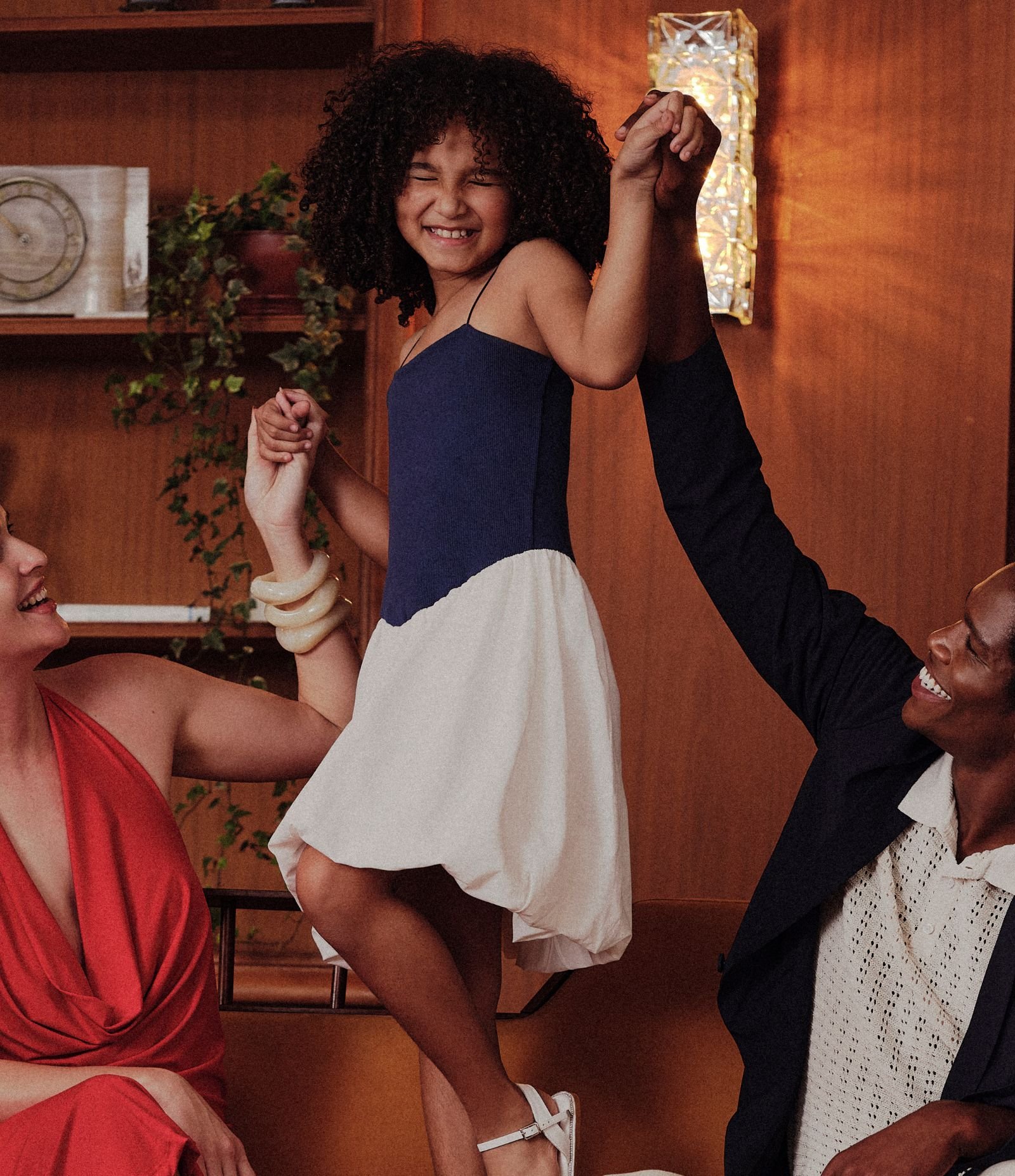 Vestido Infantil Balonê em Ribana com Alça Rabo de Rato - Tam 5 a 14 Anos Branco/Azul 1