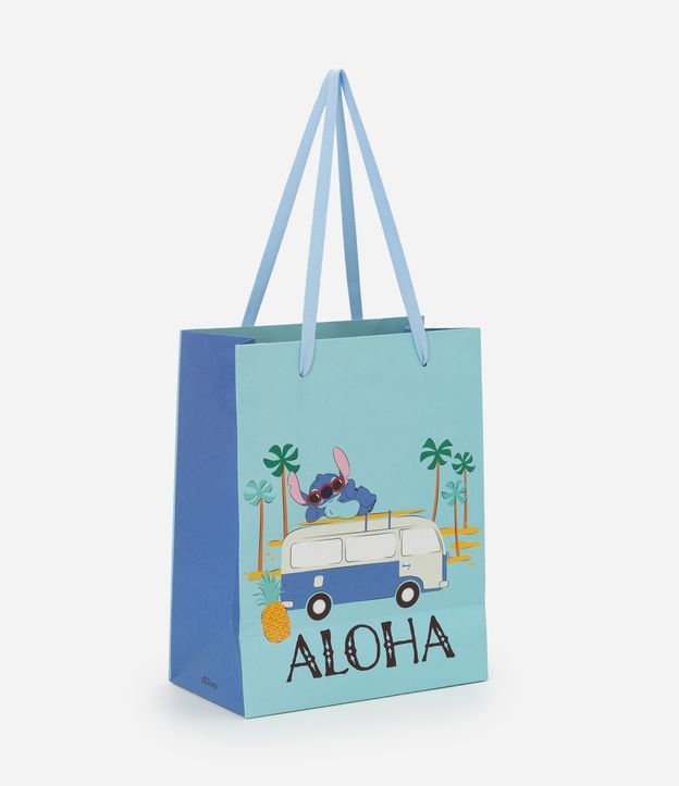 Embalagem de Presente Pequena com Estampa do Stitch Aloha