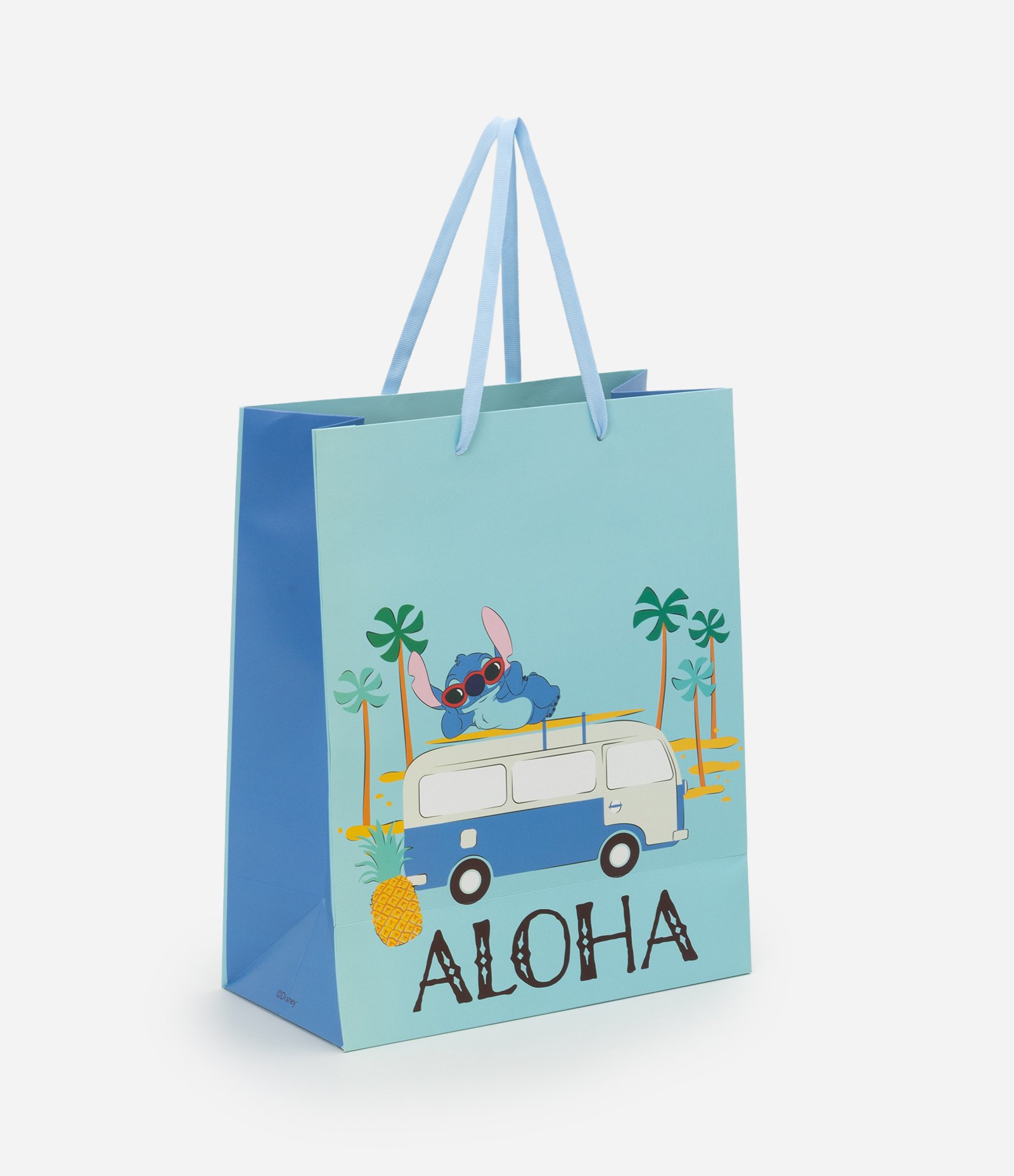 Embalagem de Presente Média com Estampa Stitch Aloha Azul 1