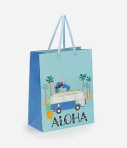 Embalagem de Presente Média com Estampa Stitch Aloha