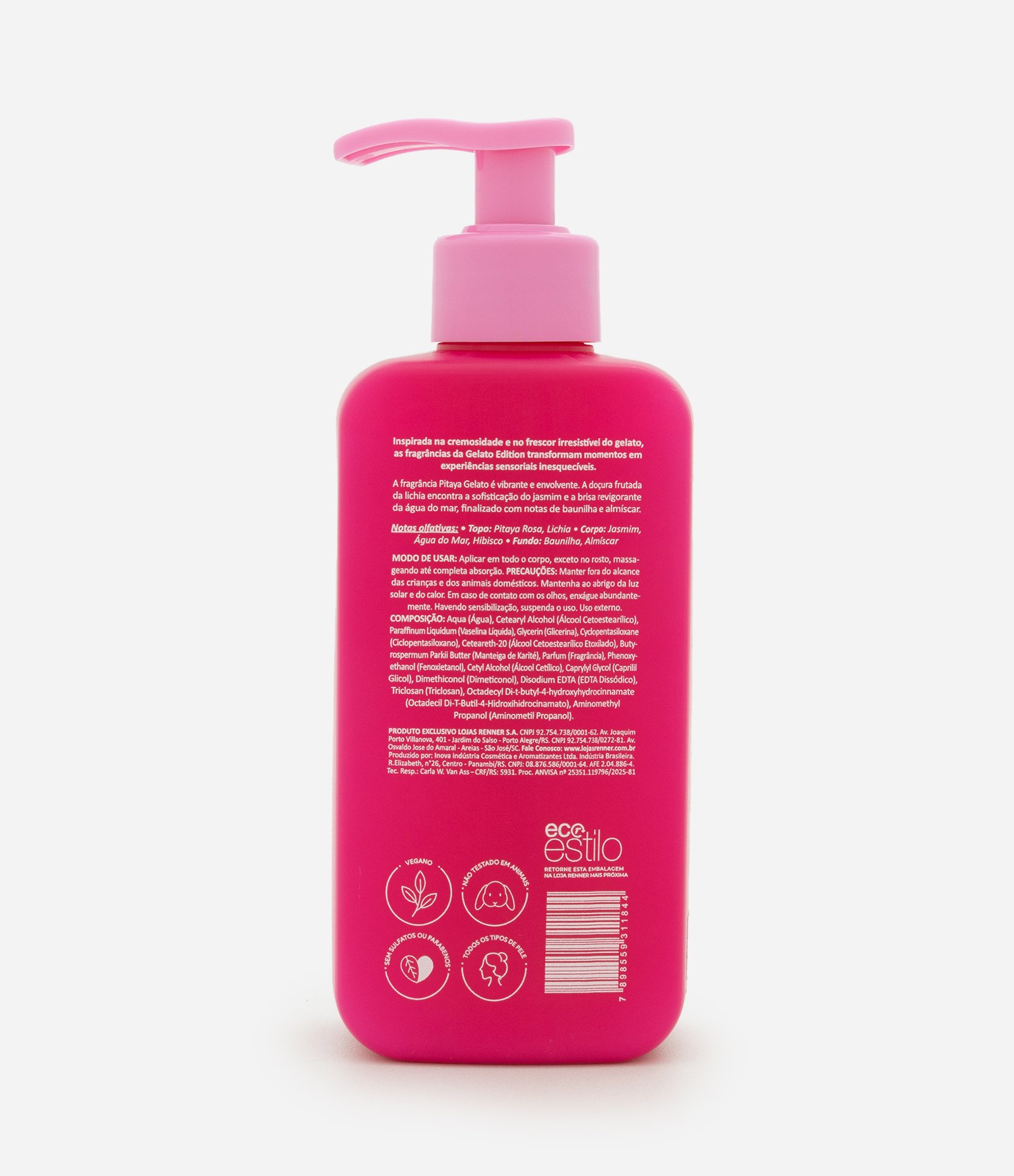 Hidratante Desodorante Corporal Pitaya Gelatoa Alchemia 250ml 2