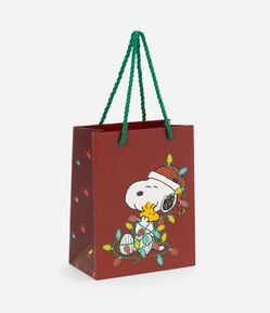 Embalagem de Presente Pequena com Snoopy Natalino
