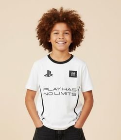 Camiseta Infantil em Algodão Playstation - Tam 5 a 14 Anos
