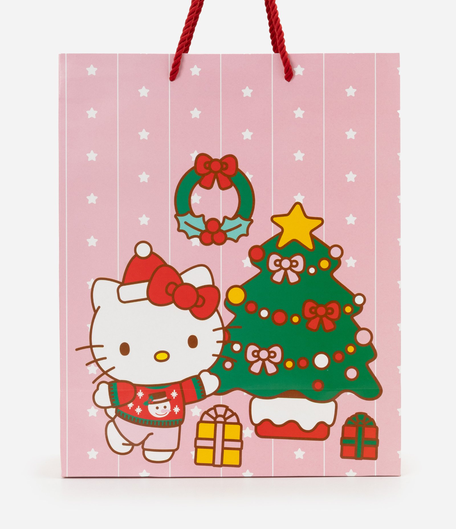 Embalagem de Presente Média com Estampa de Natal Hello Kitty Rosa 2