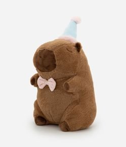 Pelúcia em Forma de Capivara com Chapéu de Aniversário