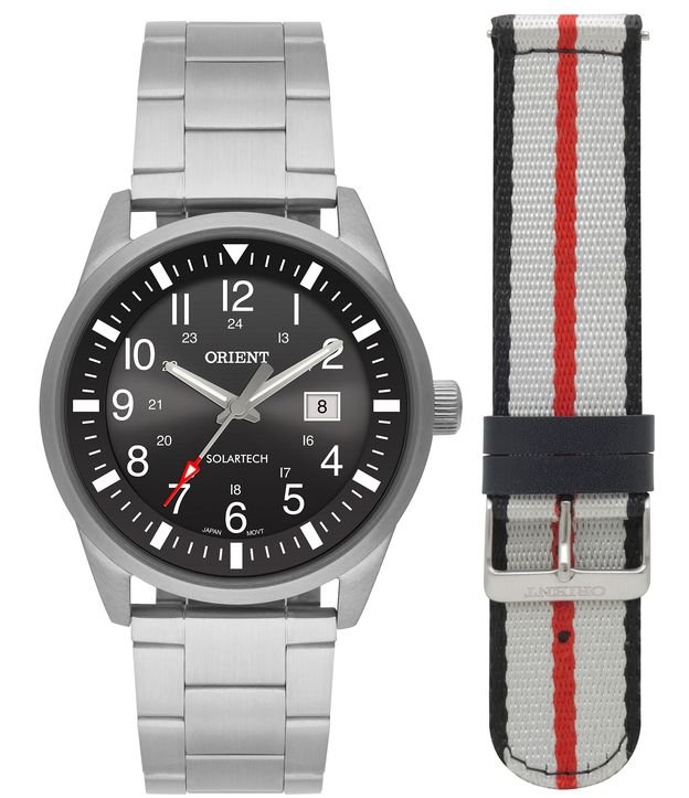 Relógio Solartech em Aço Masculino Orient