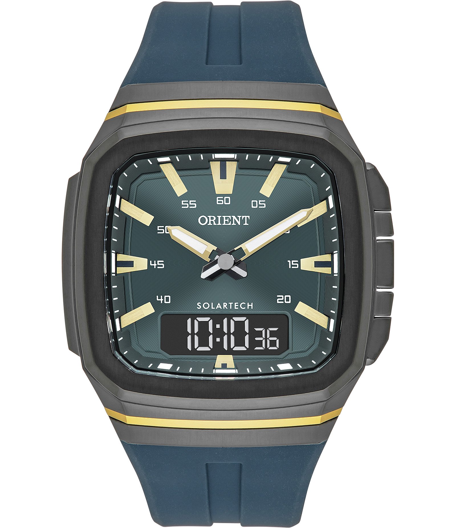 Relógio Solartech Anadigi com Pulseira em Silicone Masculino Orient Verde 1