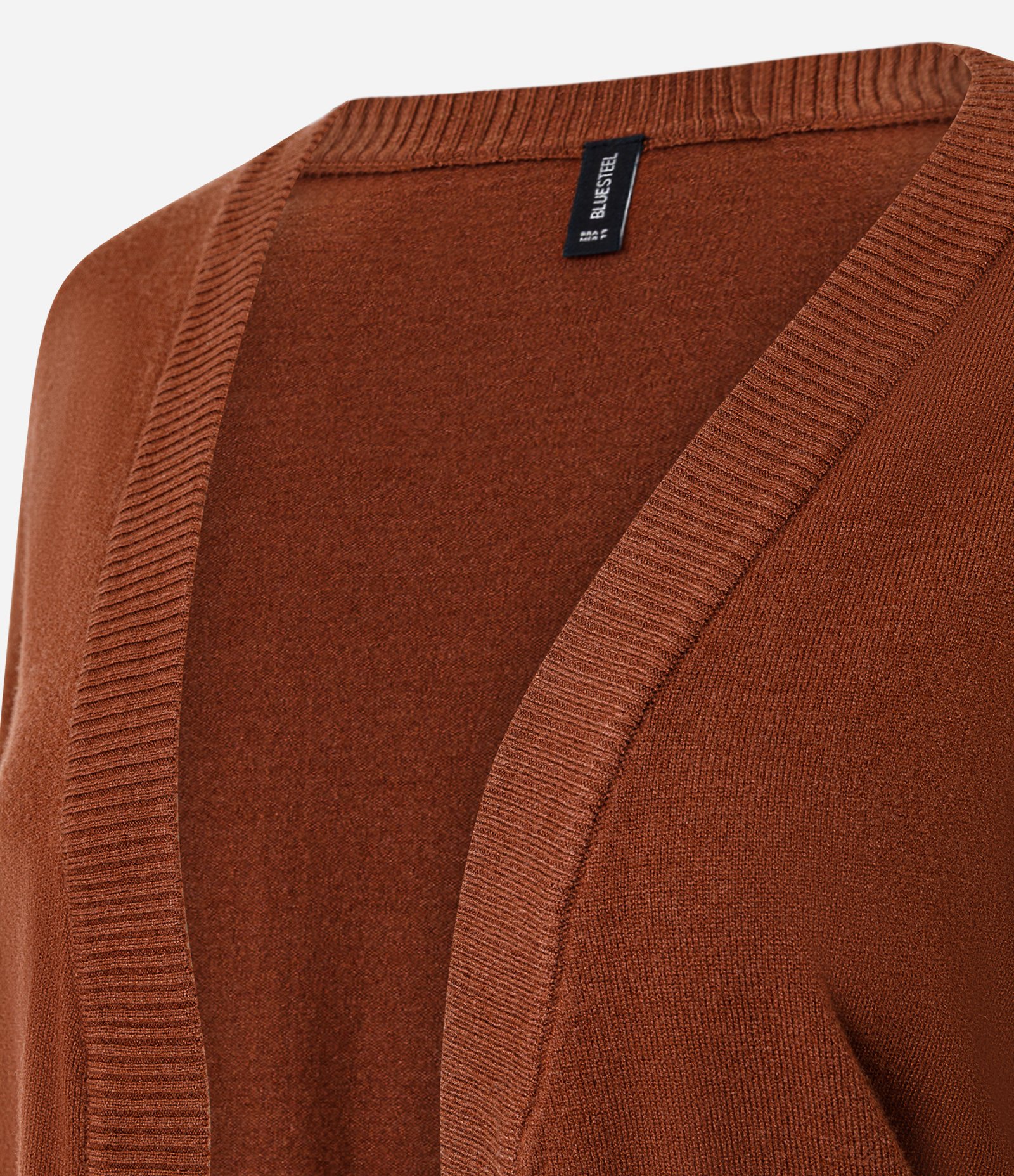 Cardigan Básico em Tricô Leve Marrom 5