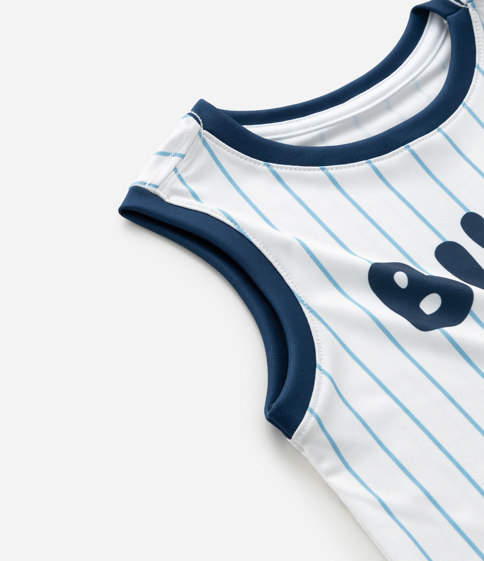 Regata Infantil de Basquete em Microfibra Bluey e Bingo - Tam  1 a 6 Anos Branco/Azul 4