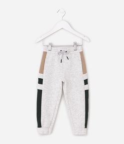 Calça Infantil com Recortes Tricolor e Cordão – Tam 1 a 5 Anos
