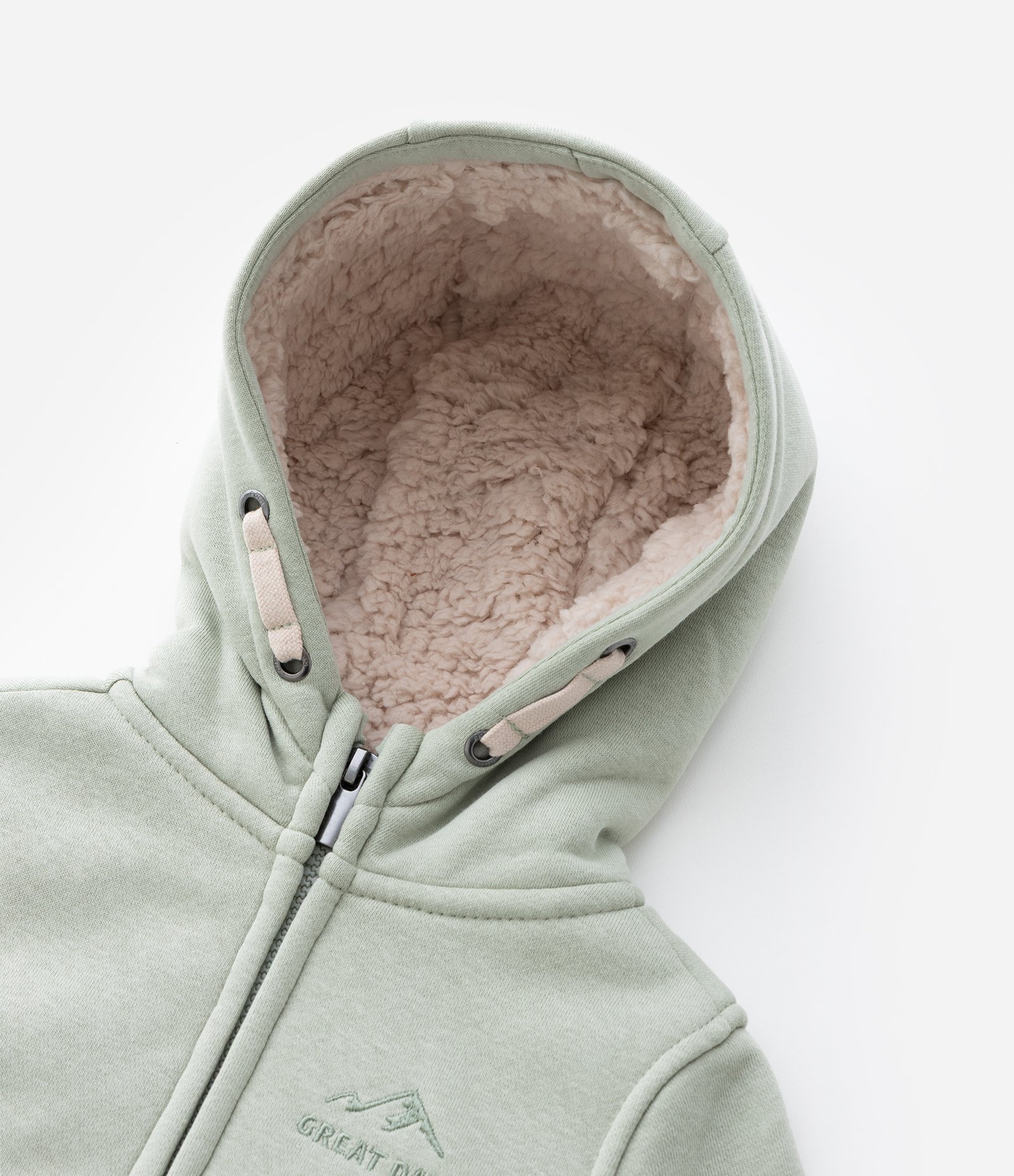 Jaqueta Infantil com Sherpa e Bordado – Tam 1 a 5/6 Anos Verde Claro 5