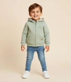 Jaqueta Infantil com Sherpa e Bordado – Tam 1 a 6 Anos