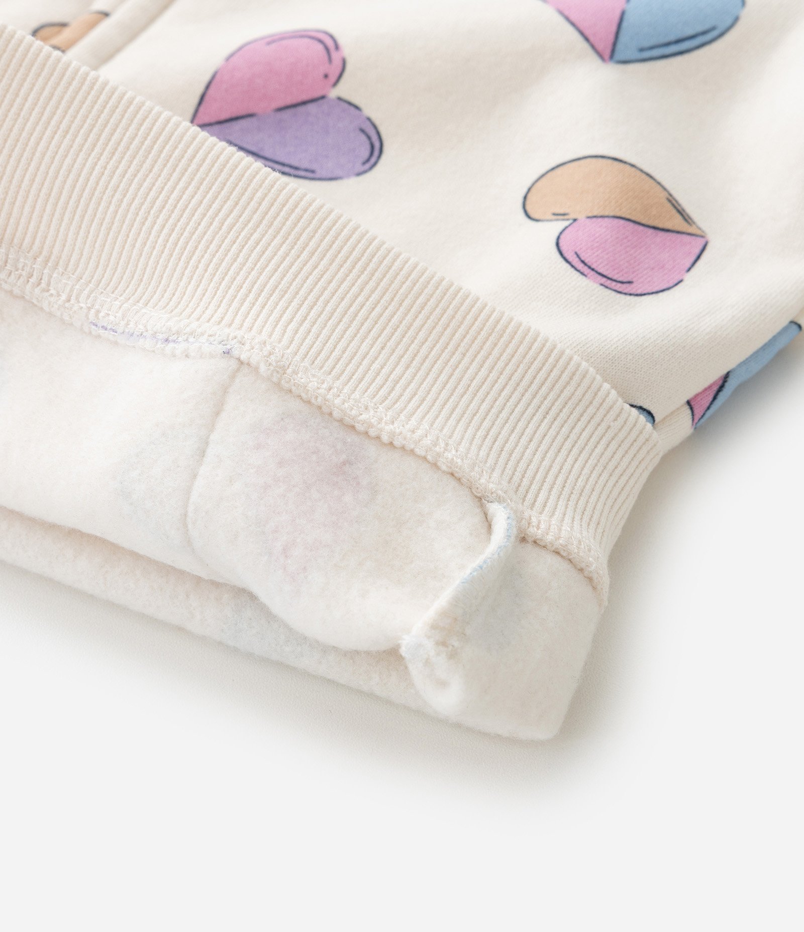 Jaqueta Infantil em Moletom com Estampa de Corações – Tam 1 a 5 Anos Off White 5