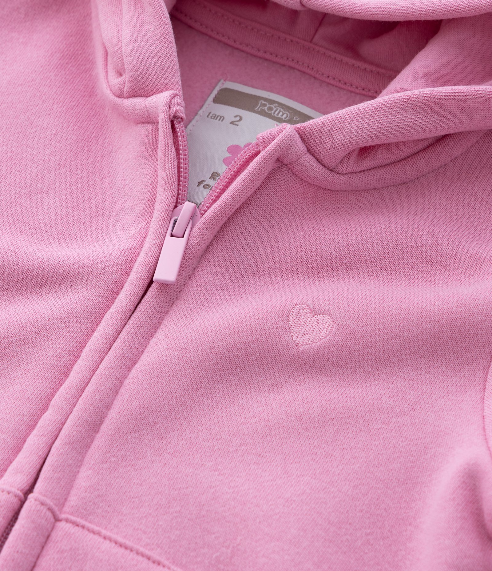 Jaqueta Infantil em Moletom com Bordado Localizado – Tam 1 a 5 Anos Rosa 8