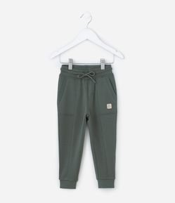 Calça Infantil em Modal com Recortes e Bolsos - Tam 1 a 6 Anos