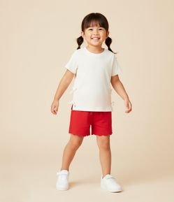 Blusa Infantil em Ribana com Laços Laterais - Tam 1 a 6 Anos
