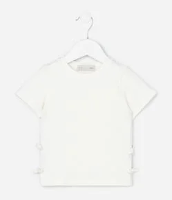 Blusa Infantil em Ribana com Laços Laterais - Tam 1 a 6 Anos