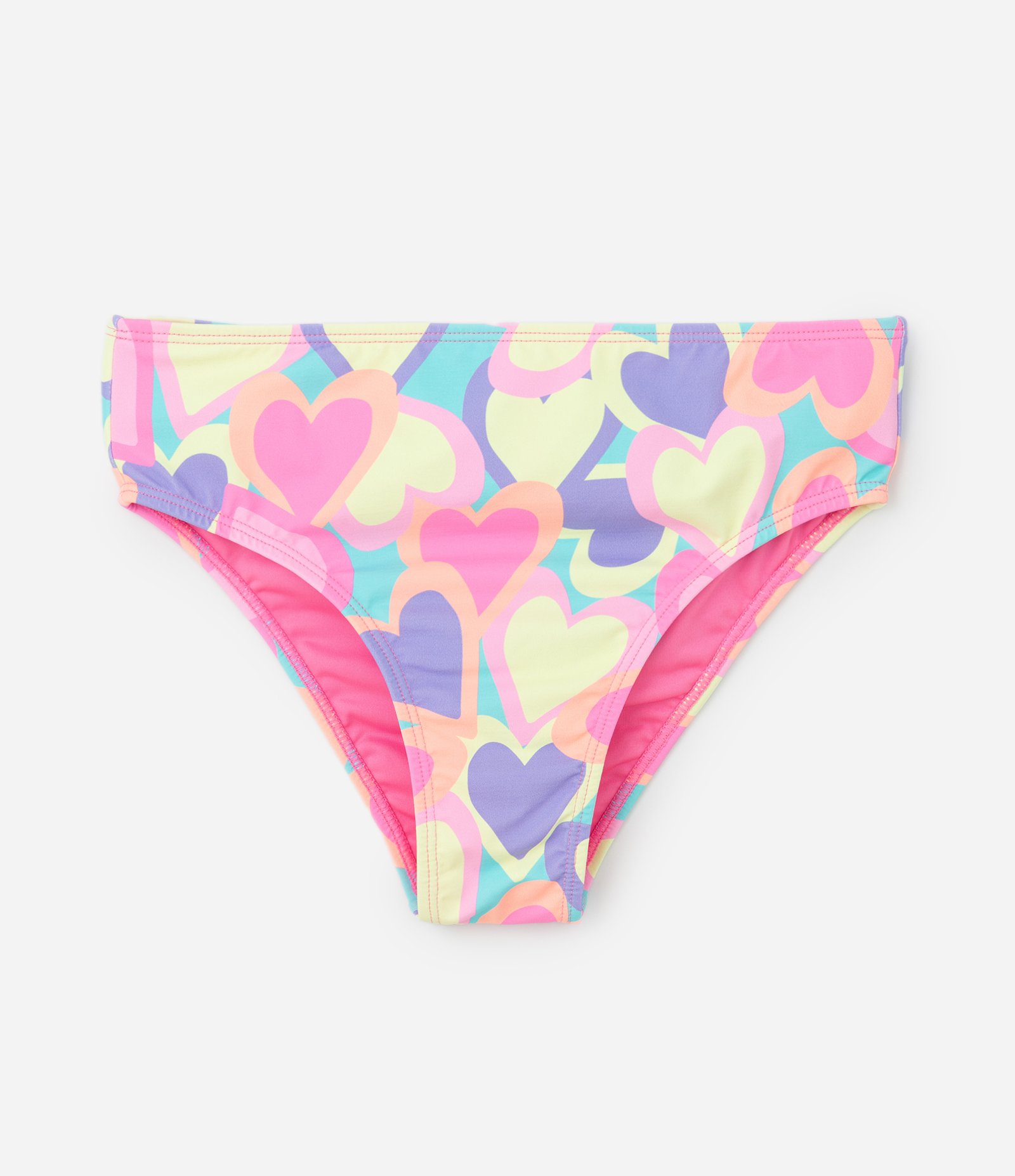 Conjunto Infantil UV com Blusa e Calcinha de Biquíni com Estampa Coração – Tam 5 a 14 Anos Rosa 3