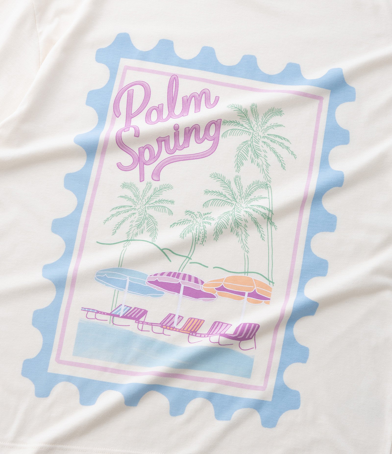 Camiseta Infantil com Estampa Palm Spring - Tam 5 a 14 anos Off White 5