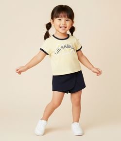 Conjunto Infantil com Margaridas Los Angeles - Tam 1 a 6 Anos