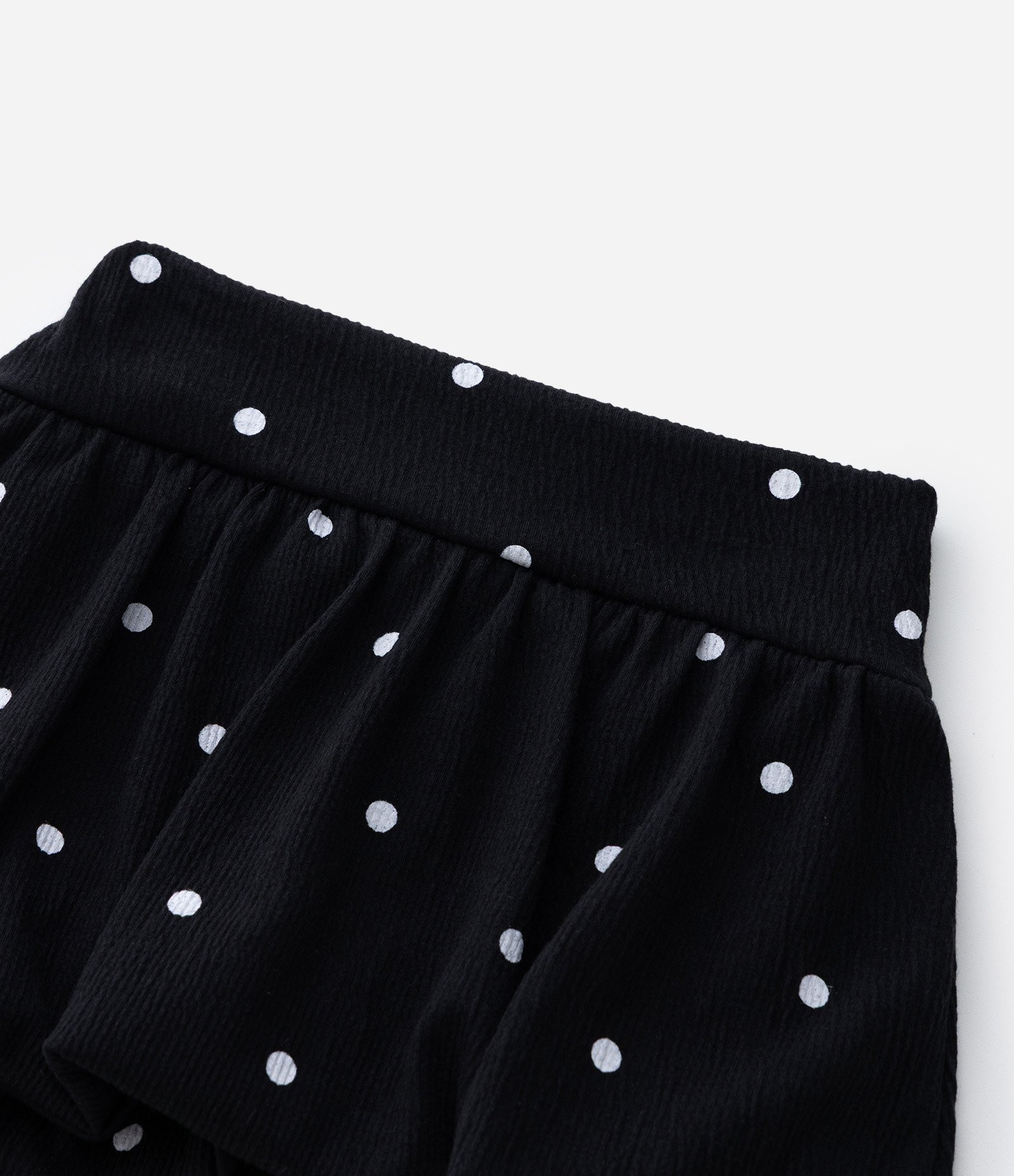 Saia Infantil Balonê com Estampa Poá Texturizada - Tam 1 a 6 Anos Preto 6