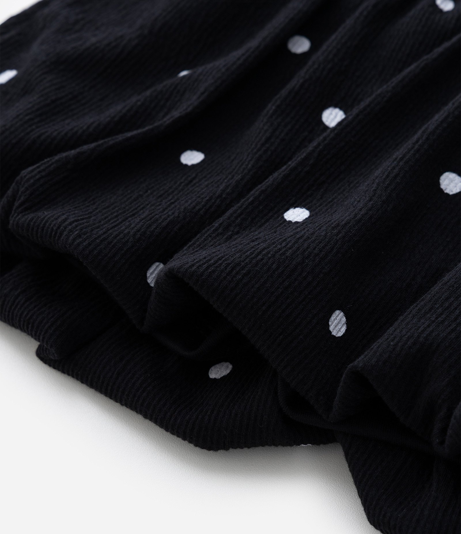 Saia Infantil Balonê com Estampa Poá Texturizada - Tam 1 a 6 Anos Preto 7