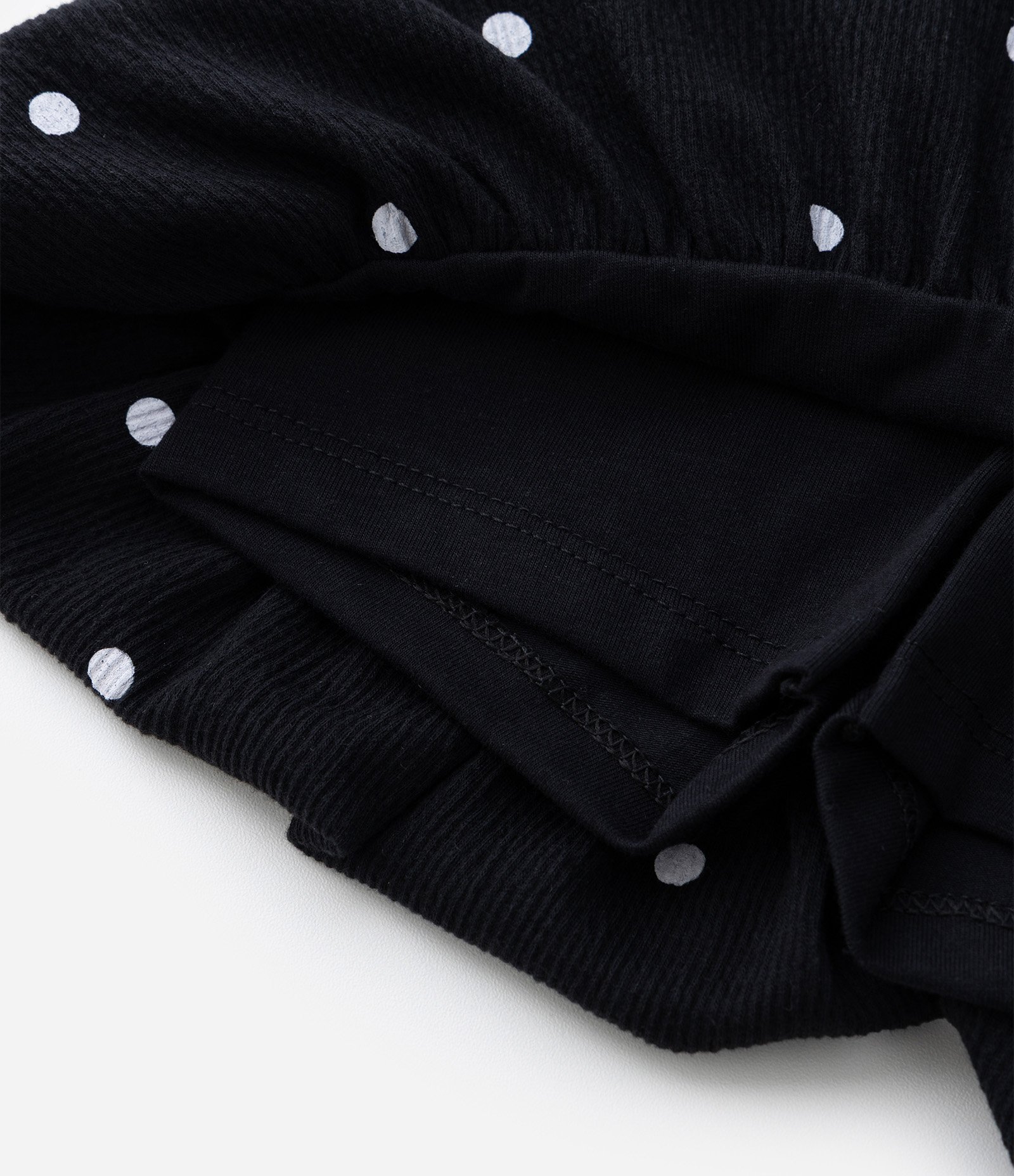 Saia Infantil Balonê com Estampa Poá Texturizada - Tam 1 a 6 Anos Preto 8