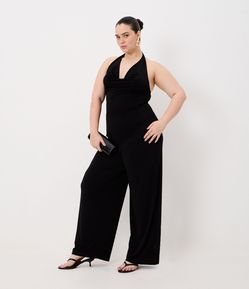Macacão Longo Frente única com Decote Degagê Curve & Plus Size