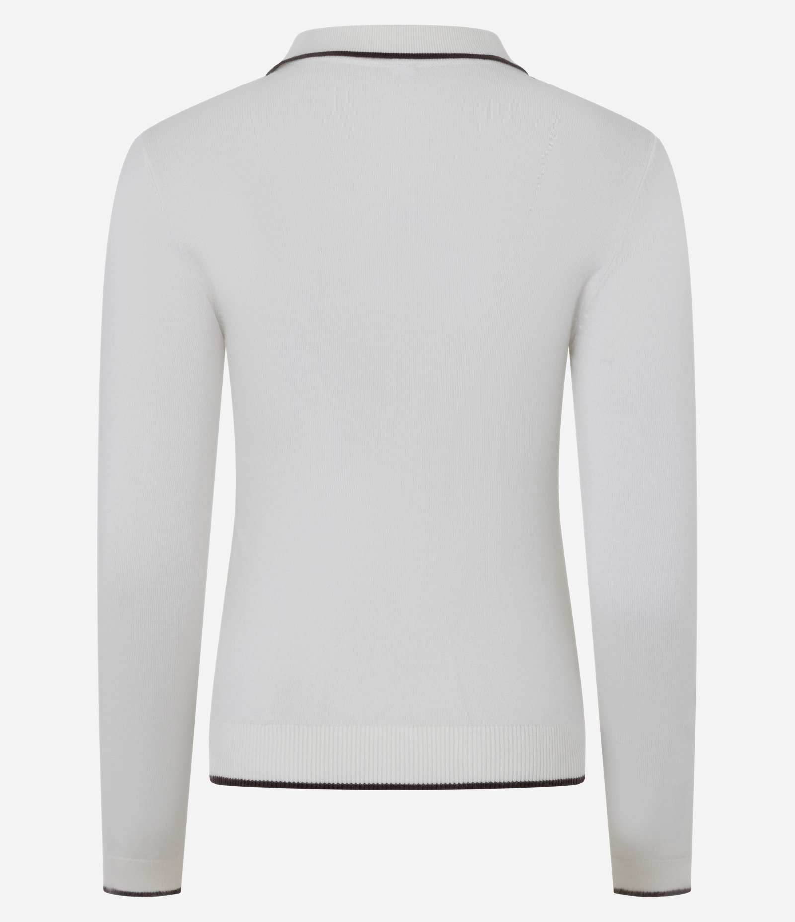 Blusa em Tricô com Gola Polo e Detalhe Contrastante Off White 6