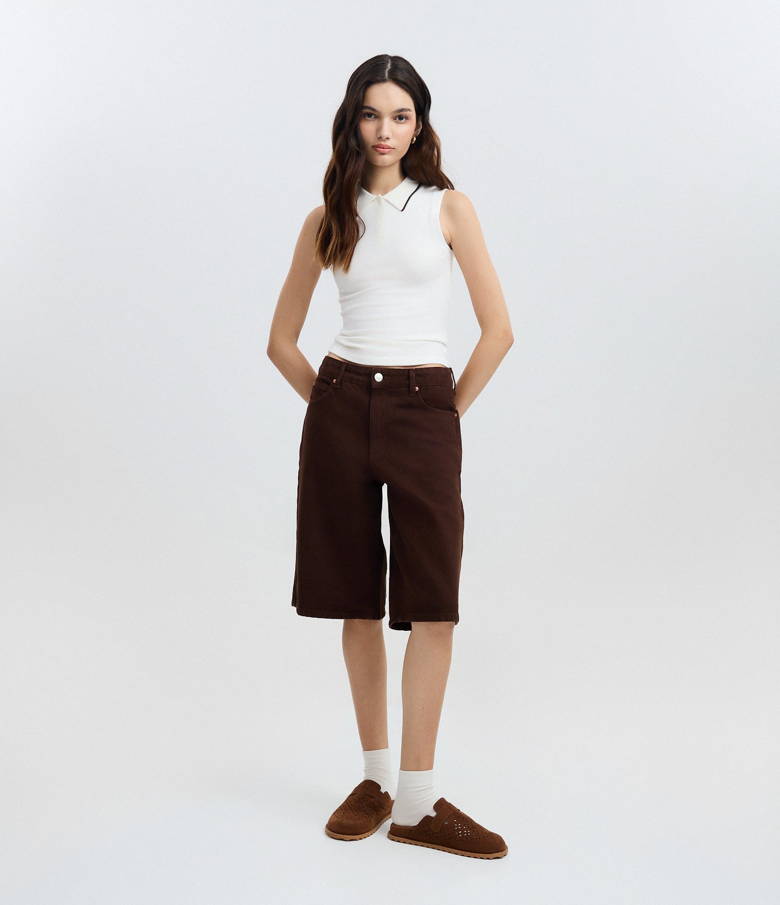 Blusa em Tricô com Gola Polo e Detalhe Contrastante Off White 2