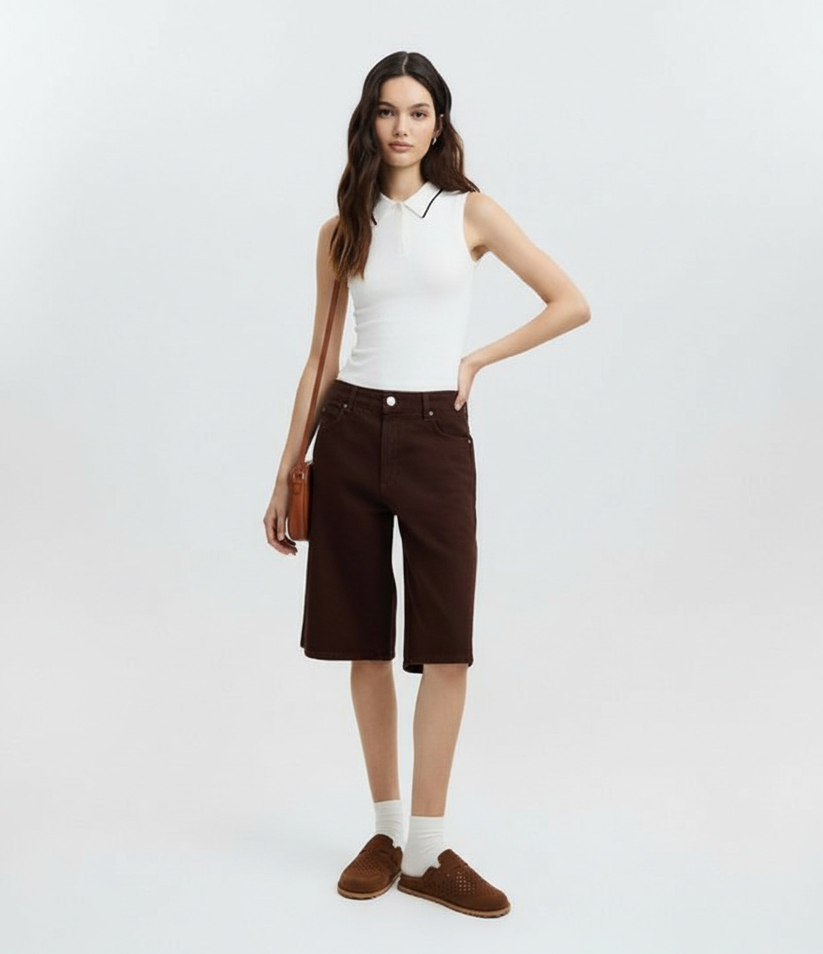 Blusa em Tricô com Gola Polo e Detalhe Contrastante Off White 4